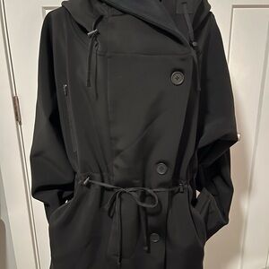 Paskho Black Cocoon Coat Sz Sm
